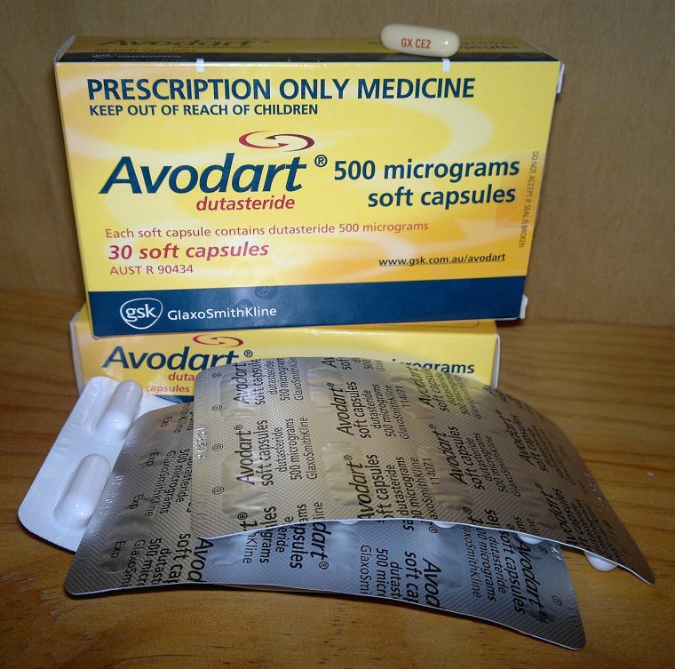 Confezione di Avodart 0,5 mg capsule molli a base di dutasteride
