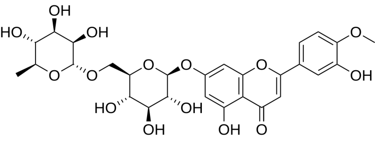 Formula di struttura della diosmina, principio attivo dell'Arvenum 500